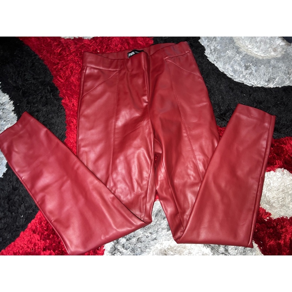 Zara faux leather leggings